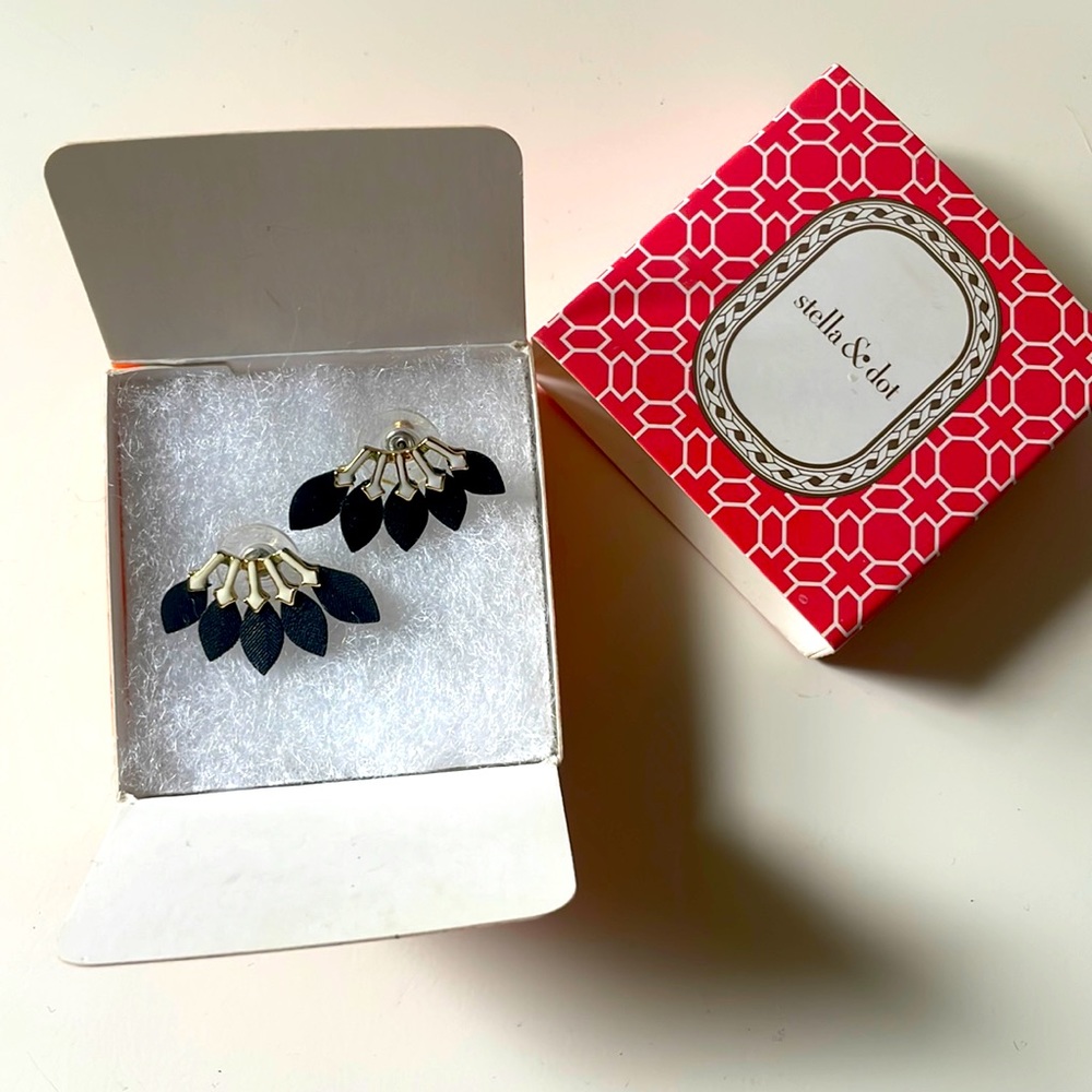 Stella & Dot Feather Stud Earrings